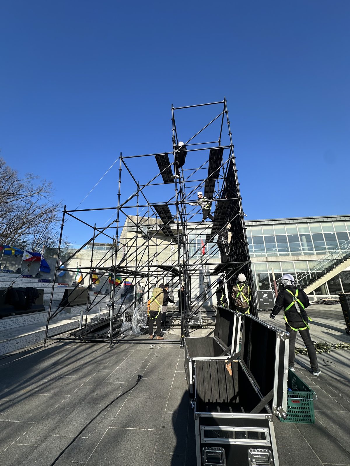 Hanging LED on a multi-level tower — Aegibong, Gimpo, Jan 2026
