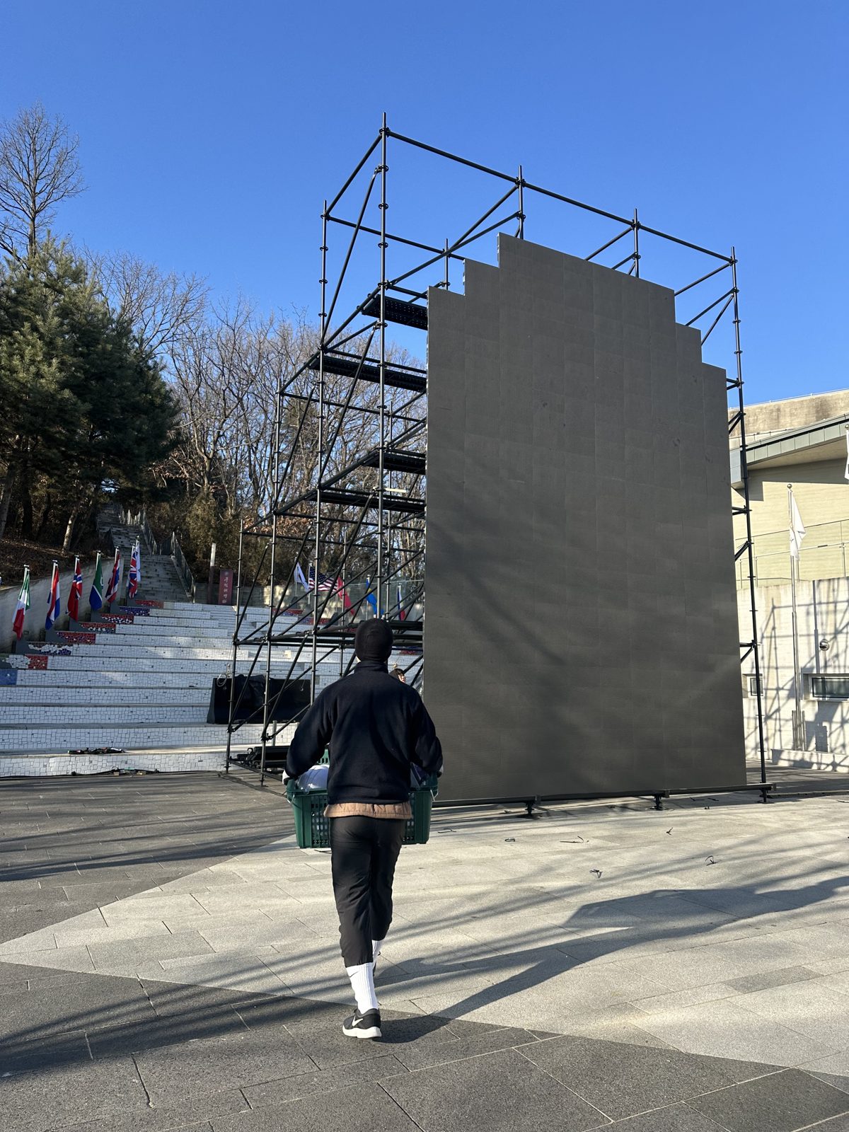Finished LED on the ringlock tower — Aegibong, Gimpo, Jan 2026