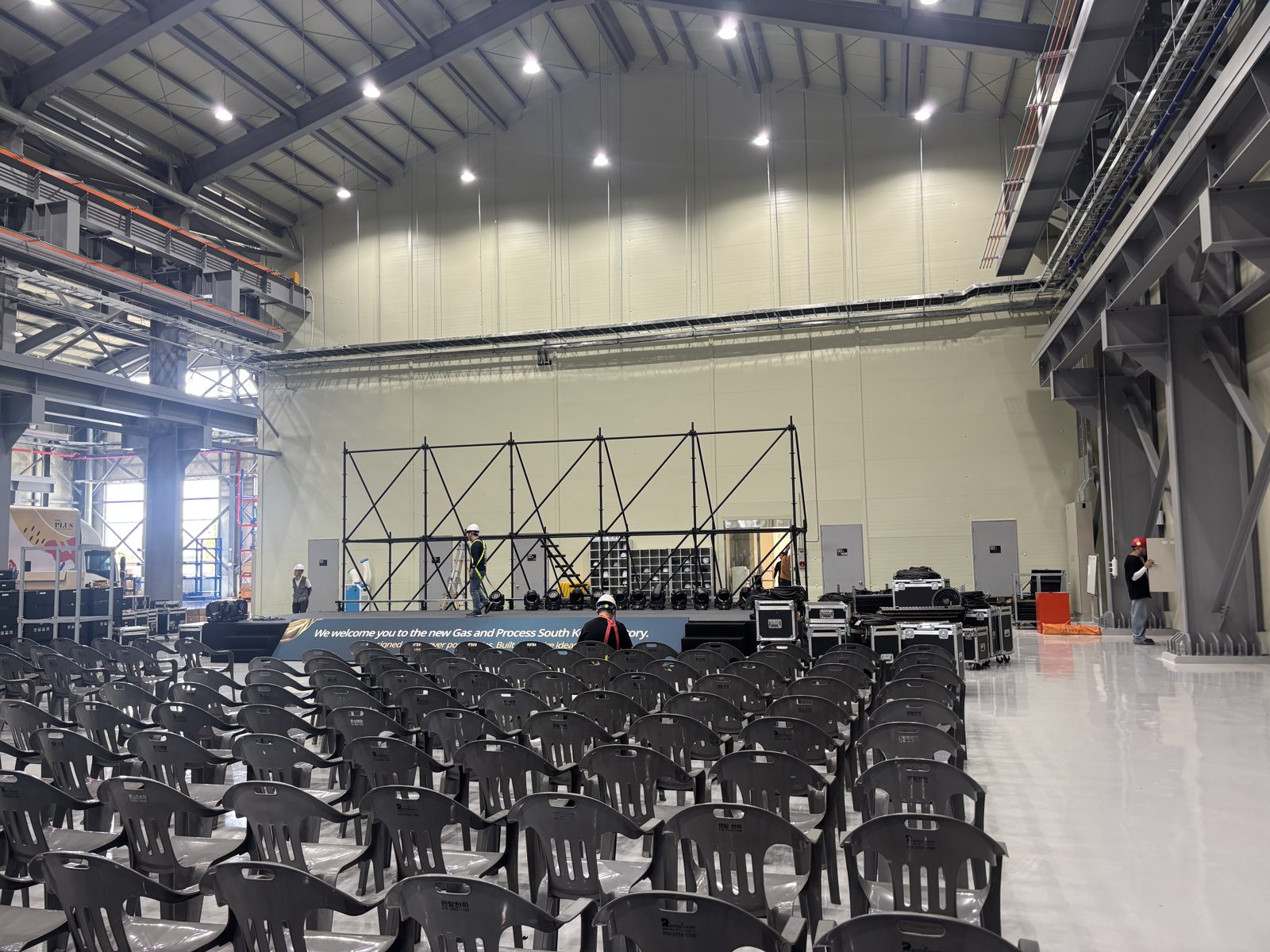 Indoor LED back structure — factory opening ceremony 2026